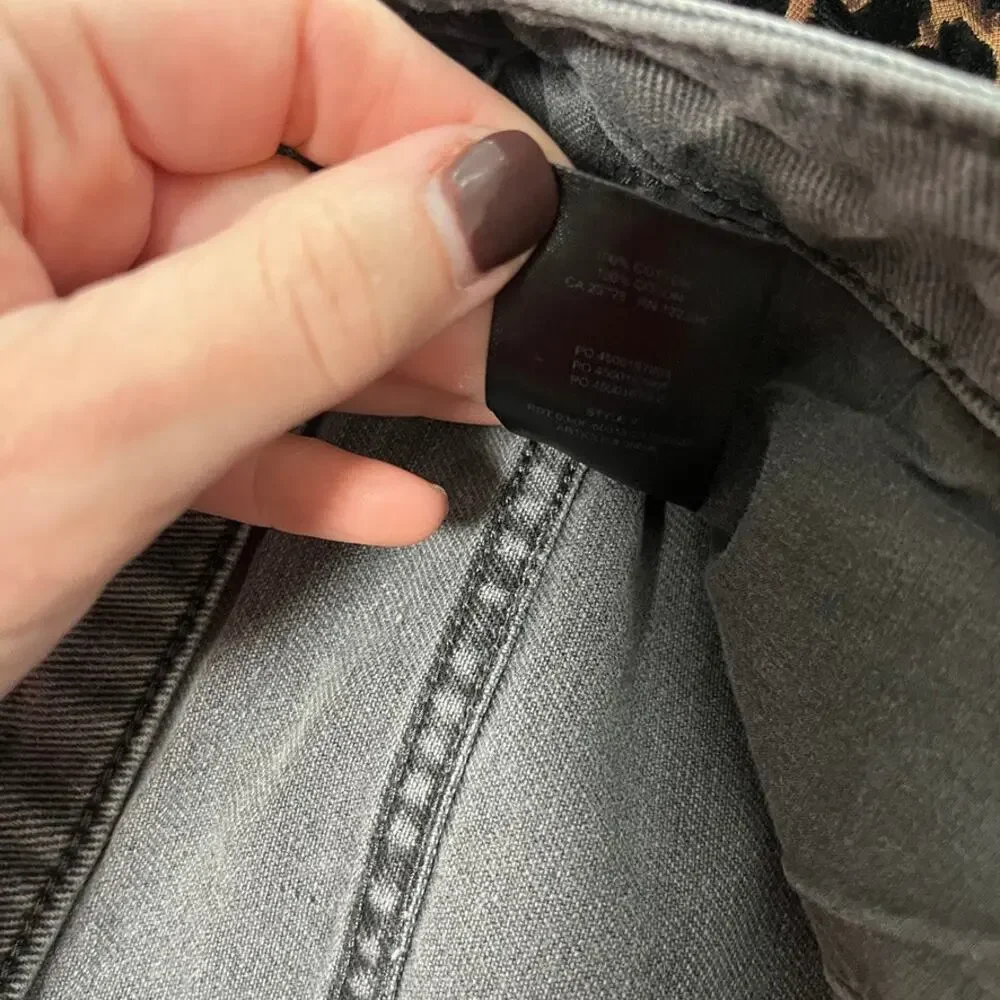 Aritzia Tna Gray Cargo Relaxed Fit Baggy Jeans Size 10t